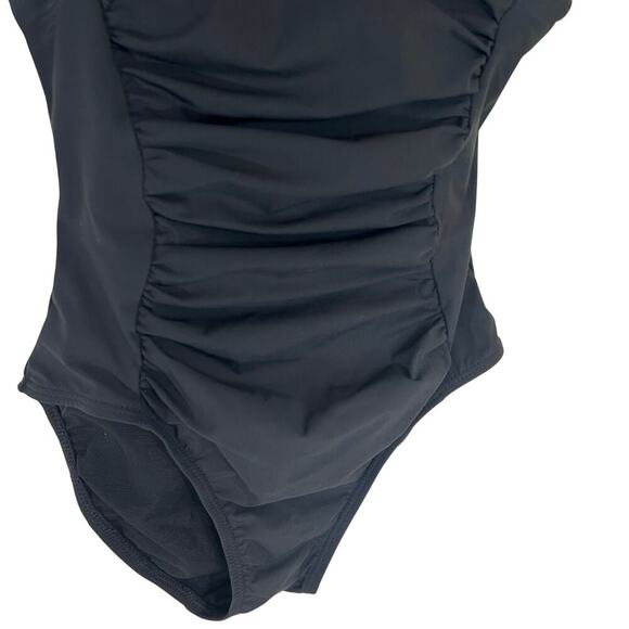 SPANX Love Your Assets Black One Piece Ruched Front Size S Beach Cruise - Picture 3 of 7